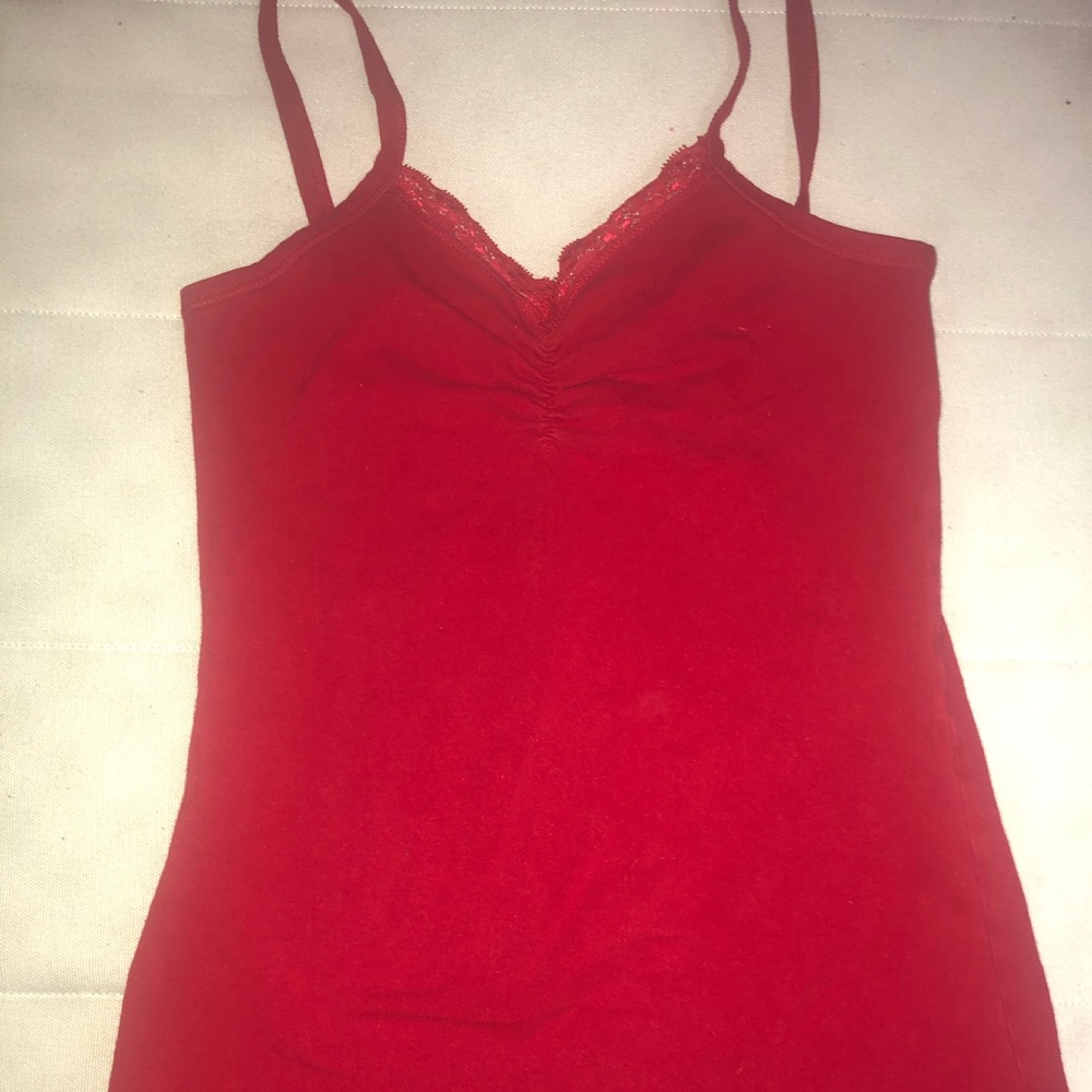 Large red tank top bke